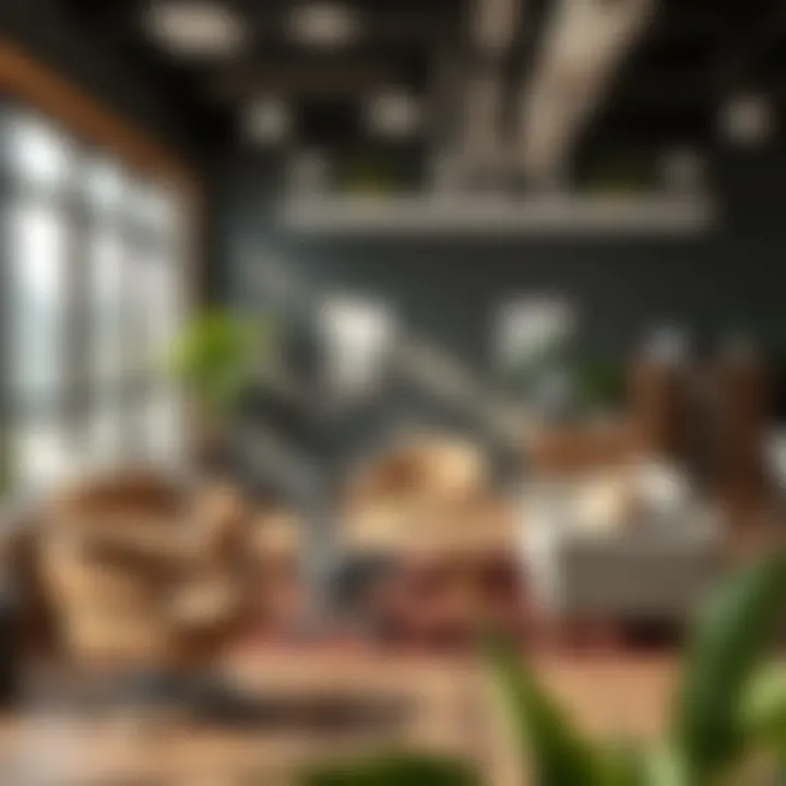 Ergonomic furniture arrangement promoting comfort and productivity