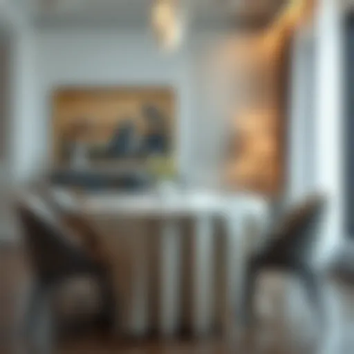 Elegant presentation of a fitted tablecloth enhancing a dining setting