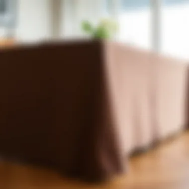 Stylish Fitted Tablecloth in Modern Decor Stylish fitted tablecloth in a modern decor environment