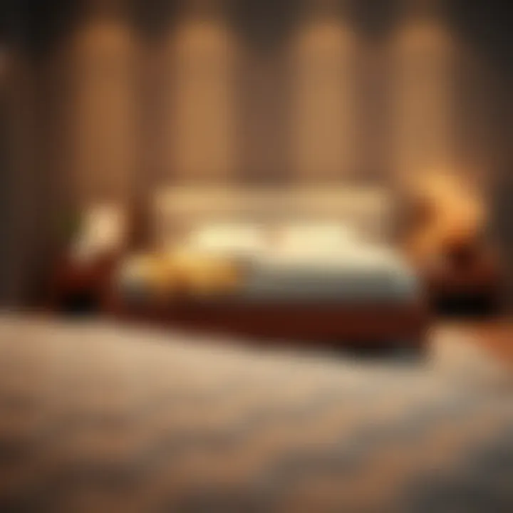 Cozy bedroom atmosphere enhanced by a queen bed frame with speakers