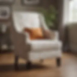 Elegant Crate and Barrel chair cover showcasing modern design