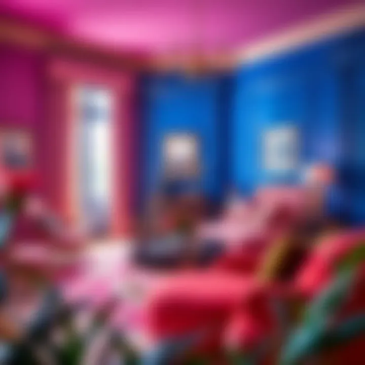 A vibrant color palette showcasing bold hues complementing elegant furnishings