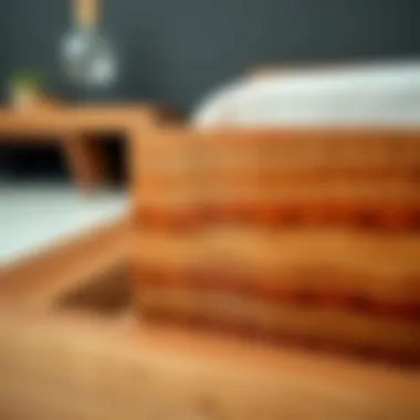 High-Quality Wood Grains Close-up of high-quality wood grains in a bed frame