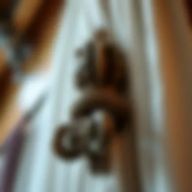 Rustic Wooden Curtain Holdback Post Rustic wooden curtain holdback post with intricate carvings
