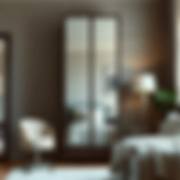 DIY full body mirror project demonstrating creative storage options