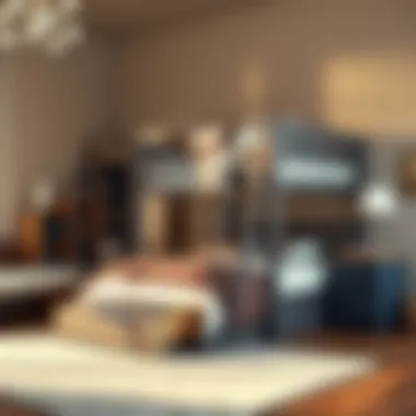 Safety features highlighted in a loft bed with trundle setup