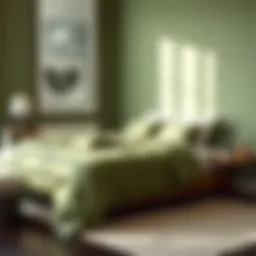 Elegant green twin XL bedding set showcasing sustainable fabrics