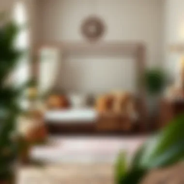 A serene corner showcasing an Indian day bed with cultural decor