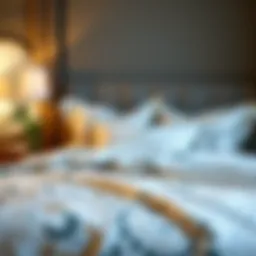 Luxurious jersey knit duvet cover adorned with elegant patterns