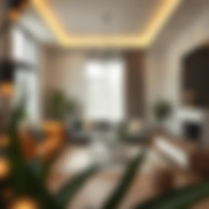 Aesthetic room layout showcasing furniture arrangement