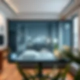 Virtual interior design layout tools on a screen