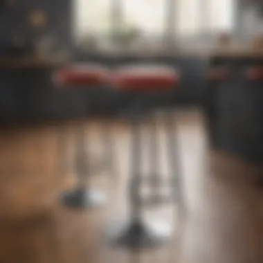 Comfort Meets Design: Ergonomic Considerations Ergonomic round bar stool table promoting comfort and style