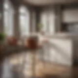 Stylish round bar stool table in a modern kitchen setting