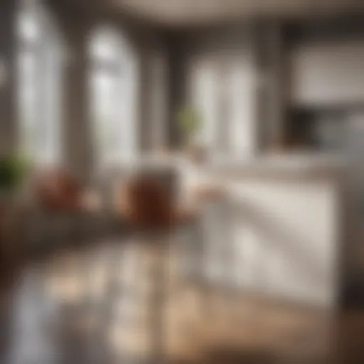 Stylish round bar stool table in a modern kitchen setting