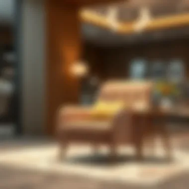 Cozy chair with unique fabric design for a chic decor