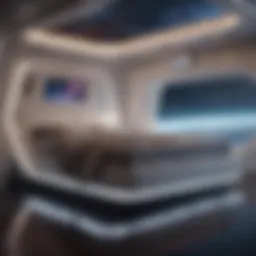 Futuristic outer space bed design showcasing sleek lines and ambient lighting