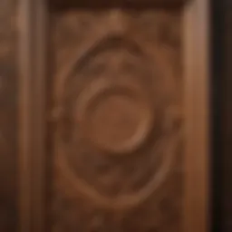 Elegant wooden frame showcasing intricate grain patterns