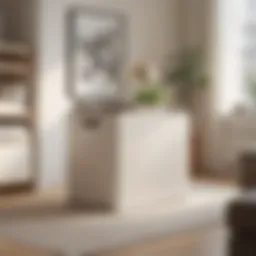 Stylish Muji storage bin in a modern living room setting