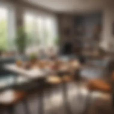Compact Living with Mini Eating Tables Compact mini eating table set up in a cozy apartment