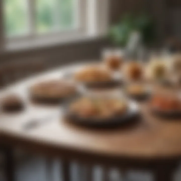 Diverse materials used in crafting mini eating tables