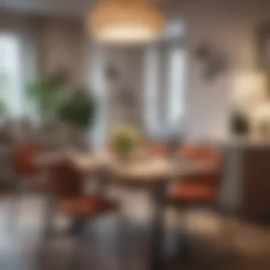 Modern Mini Eating Table Design Stylish mini eating table in a modern dining area