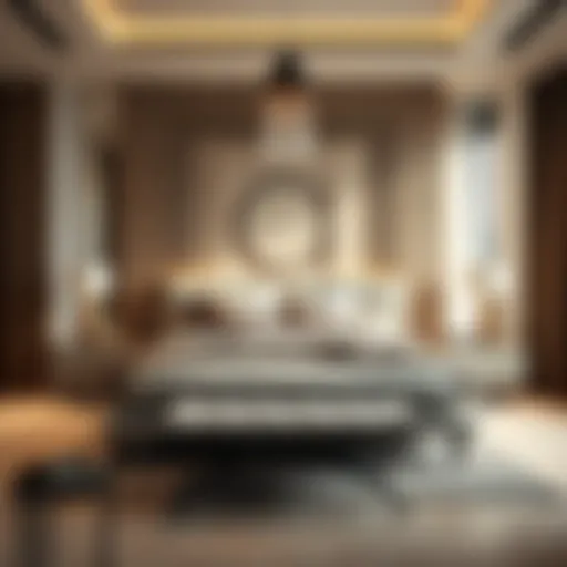 Luxurious bed design showcasing contemporary aesthetics