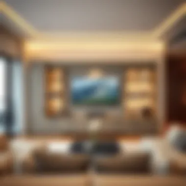 Stylish 50-inch TV cabinet in a contemporary living room