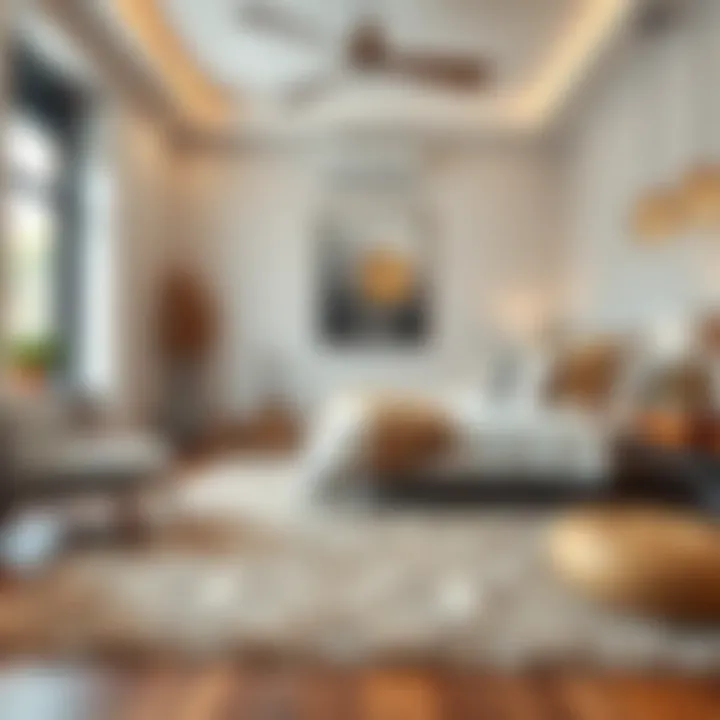 Cozy 7x10 area rug in a well-decorated bedroom