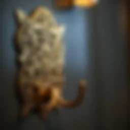 Elegant brass wall hook design showcasing intricate patterns