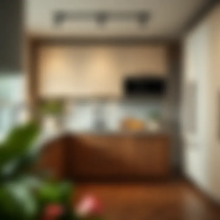 Drawer cabinets in a modern kitchen setting