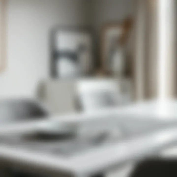 Sophisticated grey table mat in a minimalist setting