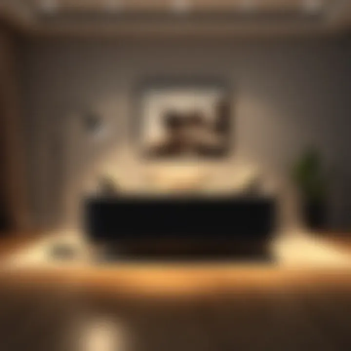 Innovative floor lamp design for behind the couch