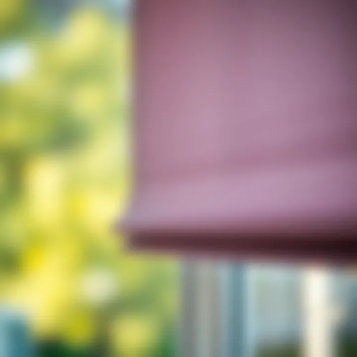 Close-up of Levolor solar shades showcasing fabric texture and color options