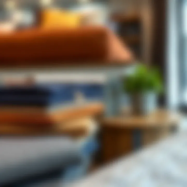 Diverse material samples for furniture selection emphasizing texture and quality