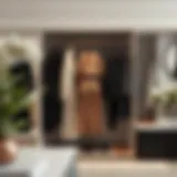 Elegant arrangement of clothing showcasing effective organization