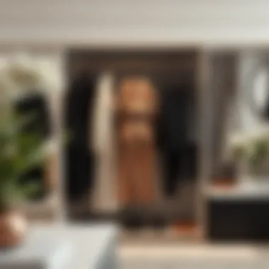 Elegant arrangement of clothing showcasing effective organization