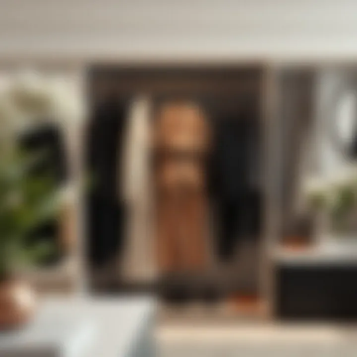 Elegant arrangement of clothing showcasing effective organization