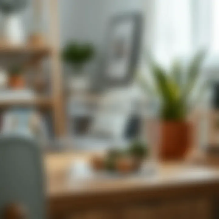 Round acrylic container used for organizational purposes in a home setting