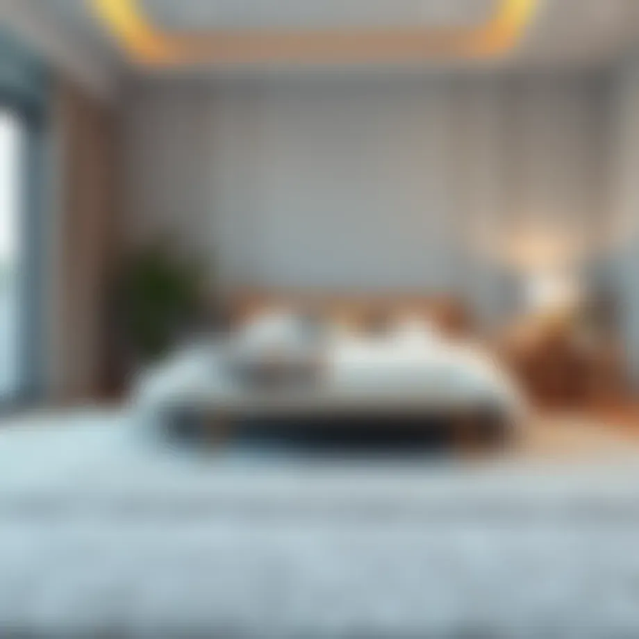 Luxurious plush carpet in a serene bedroom setting