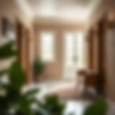 Small bench coat rack thoughtfully placed in a hallway