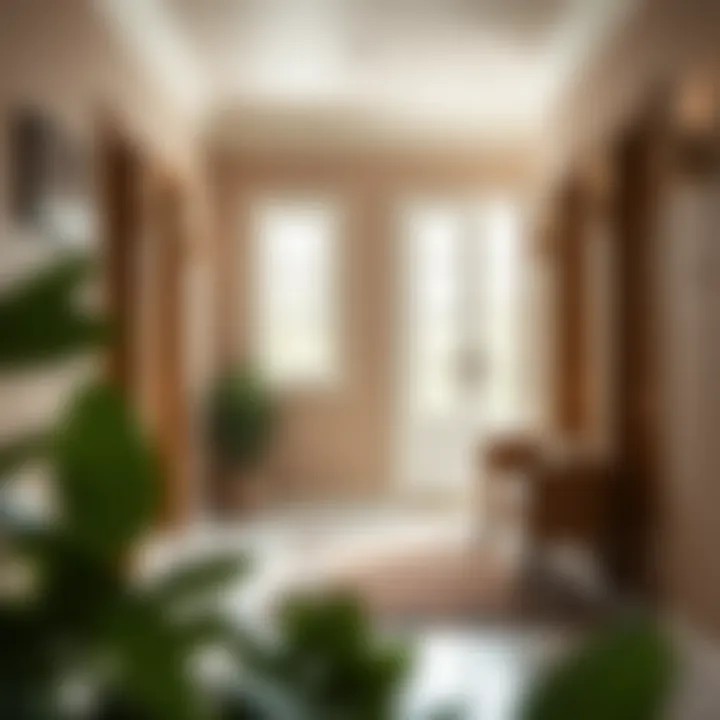 Small bench coat rack thoughtfully placed in a hallway