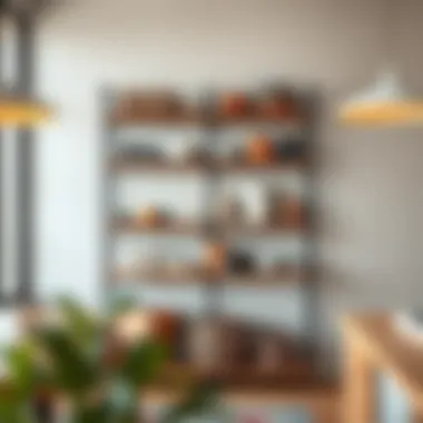 Versatile shelving unit for kitchen essentials