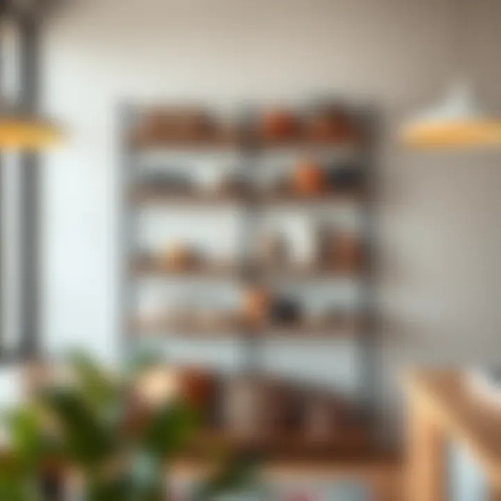 Versatile shelving unit for kitchen essentials