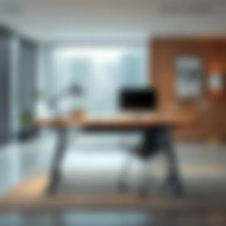 Technological features incorporated in a standing desk