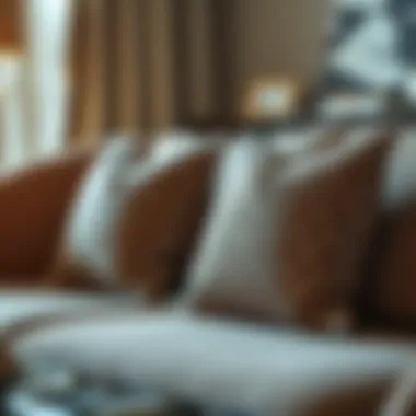 Close-up of Patterned Square Pillows Close-up of patterned square pillows enhancing couch aesthetics.
