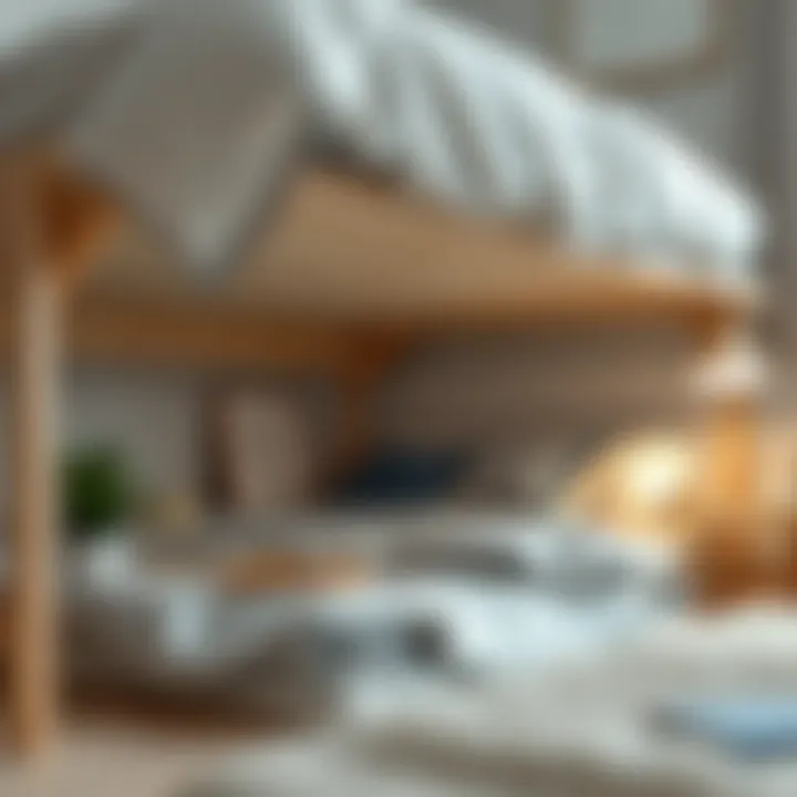 Aesthetic under bed storage setup with decor items