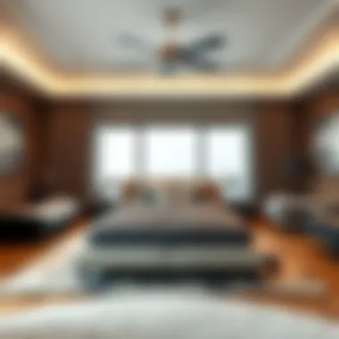 Diverse styles of platform mattress frames arranged in a stylish bedroom