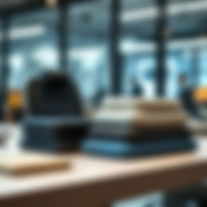 Different types of ergonomic pads displayed on a sleek desk, showcasing variety.